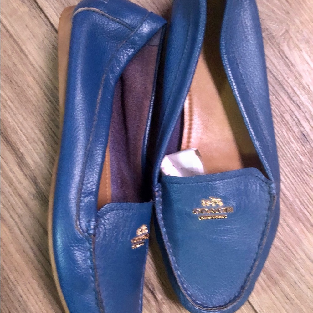 Coach Blue Leather Loafers - Picture 4 of 7